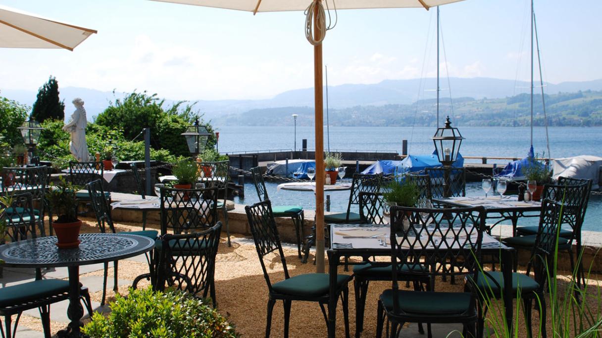 Restaurant Hirschen am See au Lac de Zurich, terrasse