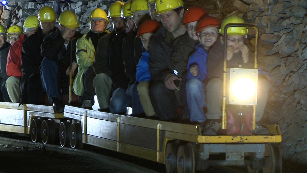 A ride with the tunnel train in the Käpfnach Mine – a Former Lignite and Marl Mine in Horgen