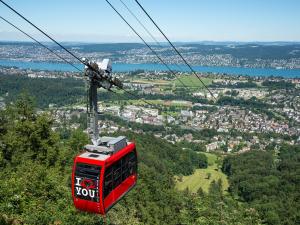 Cable Car to Felsenegg in the Surroundings of Zurich