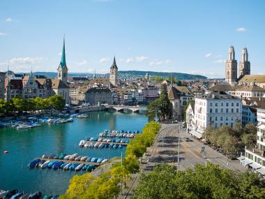 Gesamtansicht der Stadt Zürich