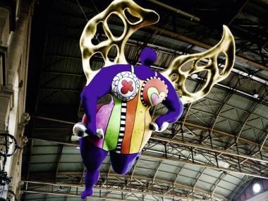 The Guardian Angel of Niki de Saint Phalle in the Main Railway Station of Zurich