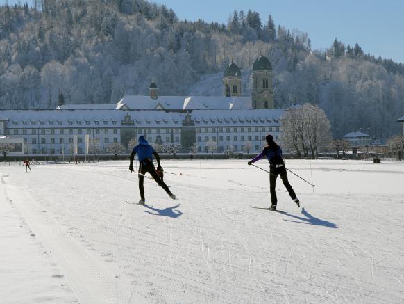 Cross-Country Skiing in Einsiedeln, Schwedentritt